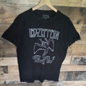 Led Zeppelin Black Graphic T-Shirt Sz Large Men